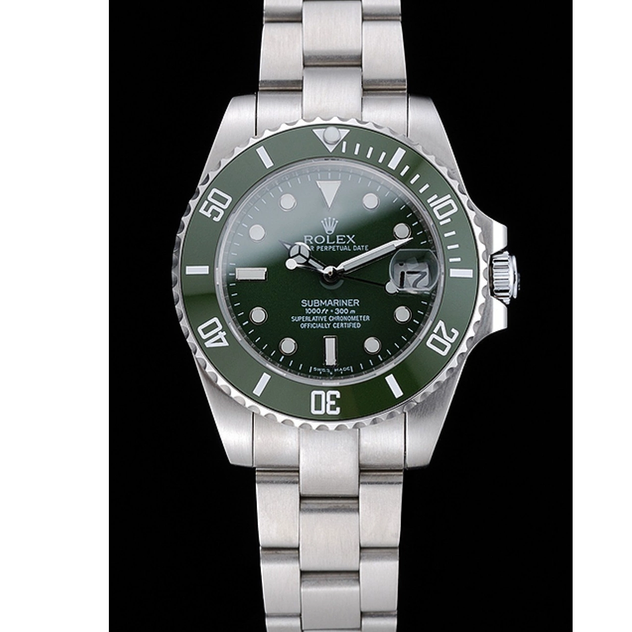 Aaa replica Rolex Stainless Submariner Dial Bracelet Steel 1454151 Green 0620